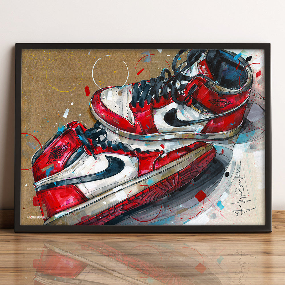 Nike Air Jordan 1 1985 Chicago print 70x50 cm