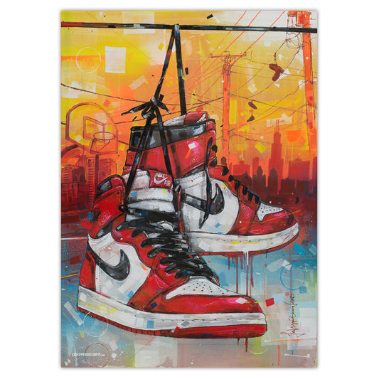 Nike Air Jordan 1 powerlines Chicago estampada