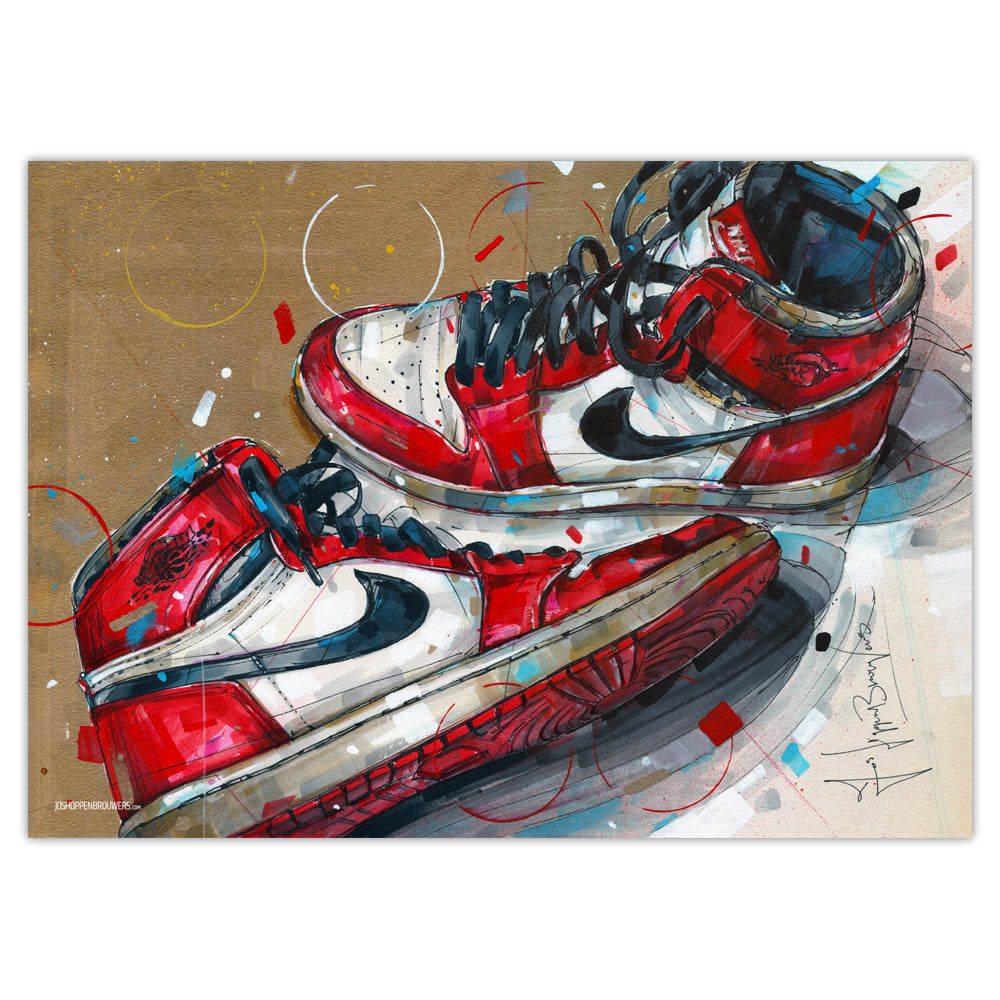 Nike Air Jordan 1 1985 Chicago print 70x50 cm