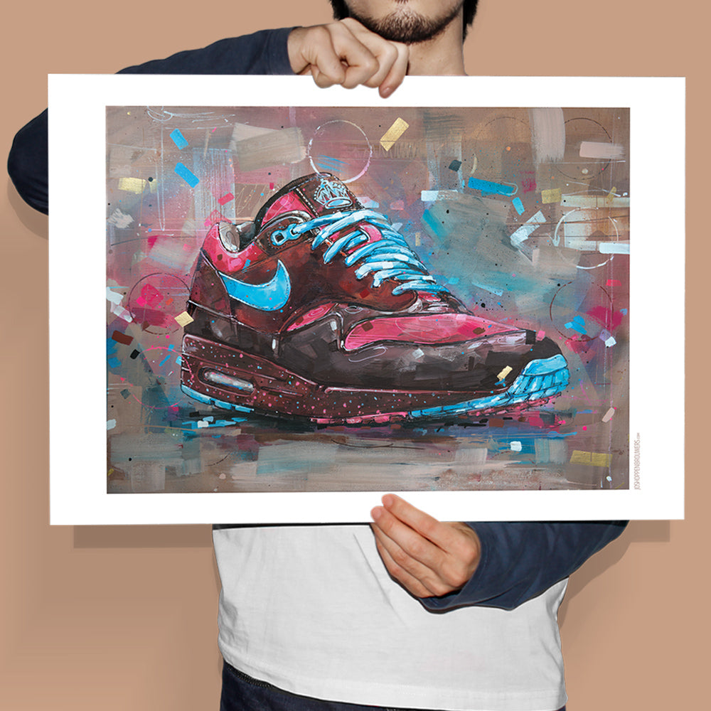 Nike Air Max 1 Parra Amsterdam estampado 70x50 cm