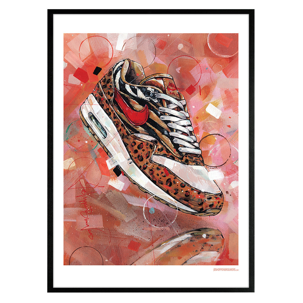 Nike Air Max 1 Animal pack 1.0 imprimé 50x70 cm - encadré et signé