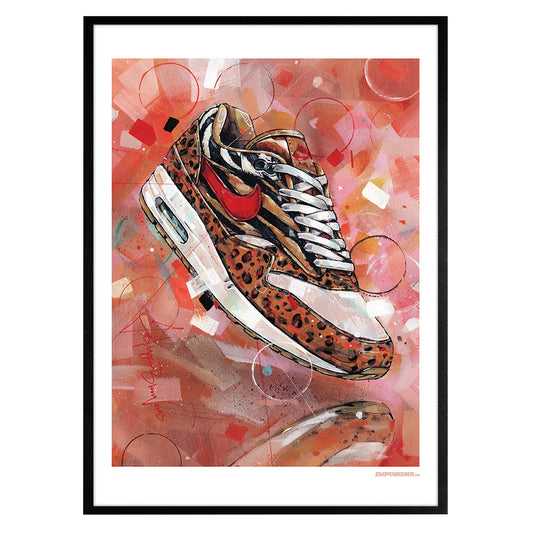 Nike Air Max 1 Animal pack 1.0 estampado 50x70 cm - enmarcado y firmado