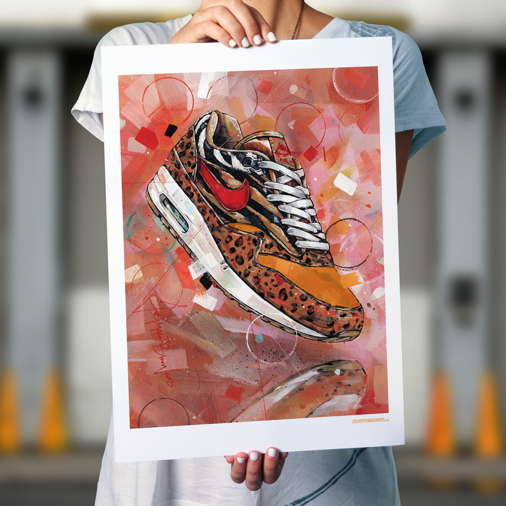 Nike Air Max 1 Animal pack 3.0 print 50x70 cm - framed & signed