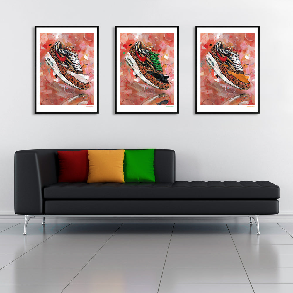 Nike Air Max 1 Animal pack 1.0 print 50x70 cm - ingelijst & gesigneerd