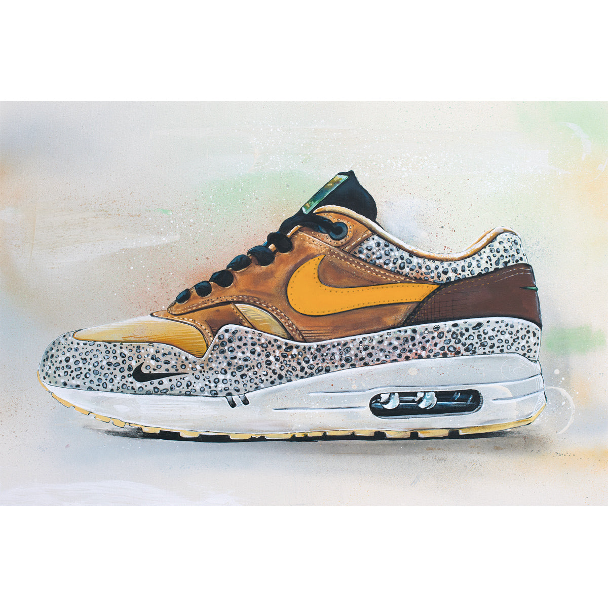 Nike Air Max 1 atmos safari orange canvas 60x40 cm