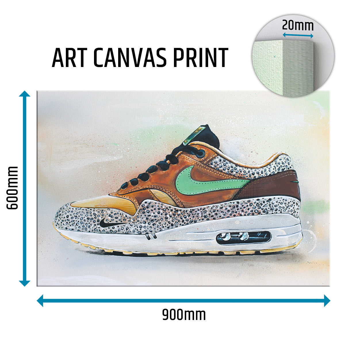 Nike Air Max 1 atmos safari green canvas