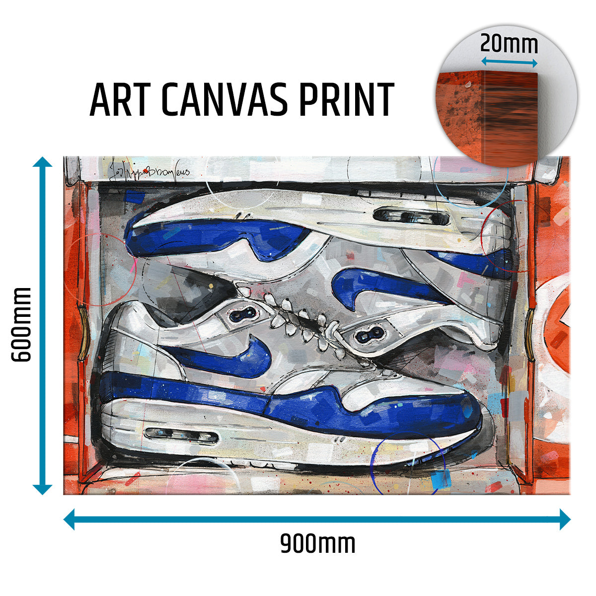 Nike Air Max 1 shoebox OG blue canvas