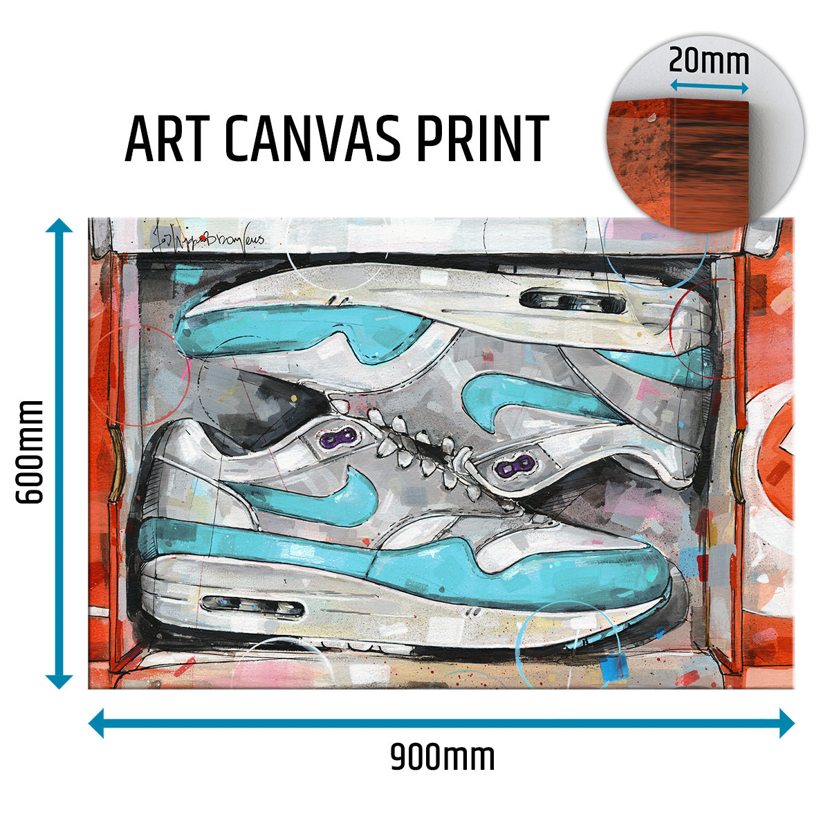 Nike Air Max 1 shoebox OG aqua purple canvas