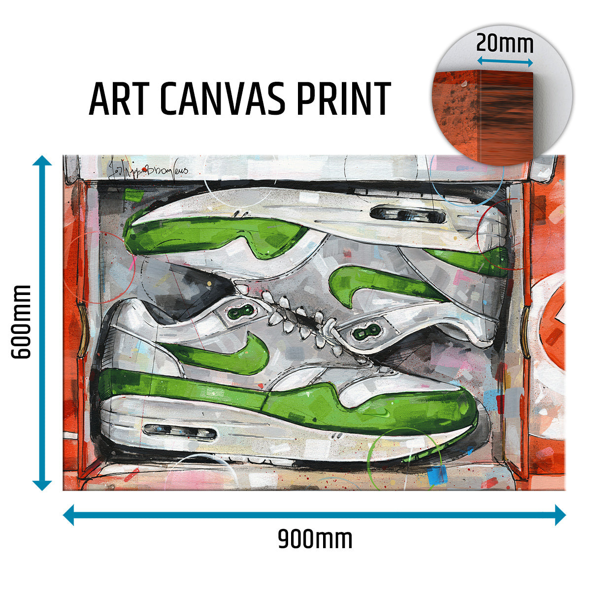 Nike Air Max 1 shoebox Patta green toile