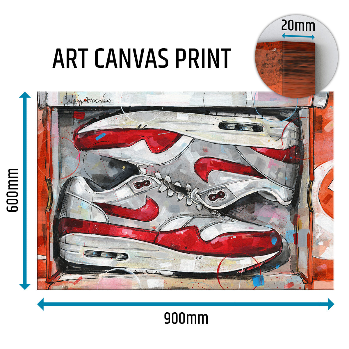 Nike Air Max 1 shoebox OG red canvas