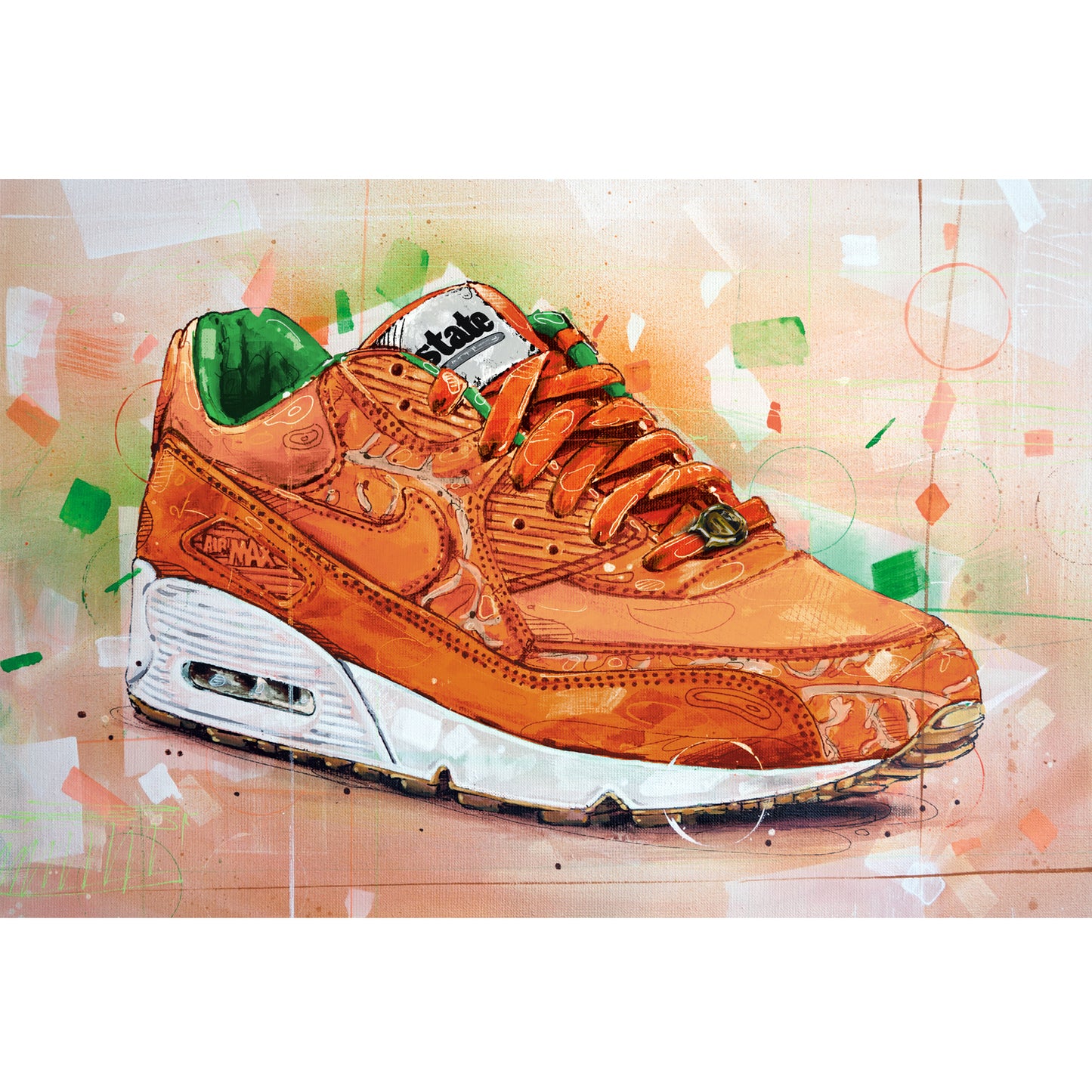 Nike Air Max 90 Homegrown state magazine Leinwand 60x40 cm