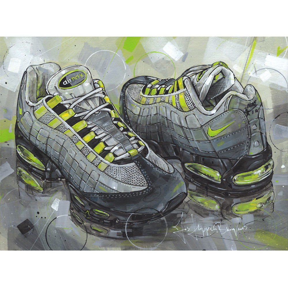 Nike Air Max 95 Neon peinture 40x30 cm