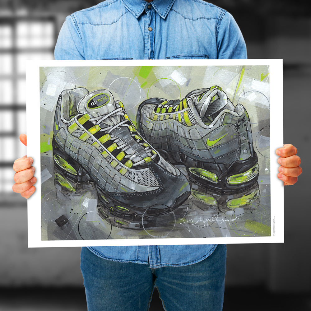 Nike Air Max 95 Neon estampado 70x50 cm