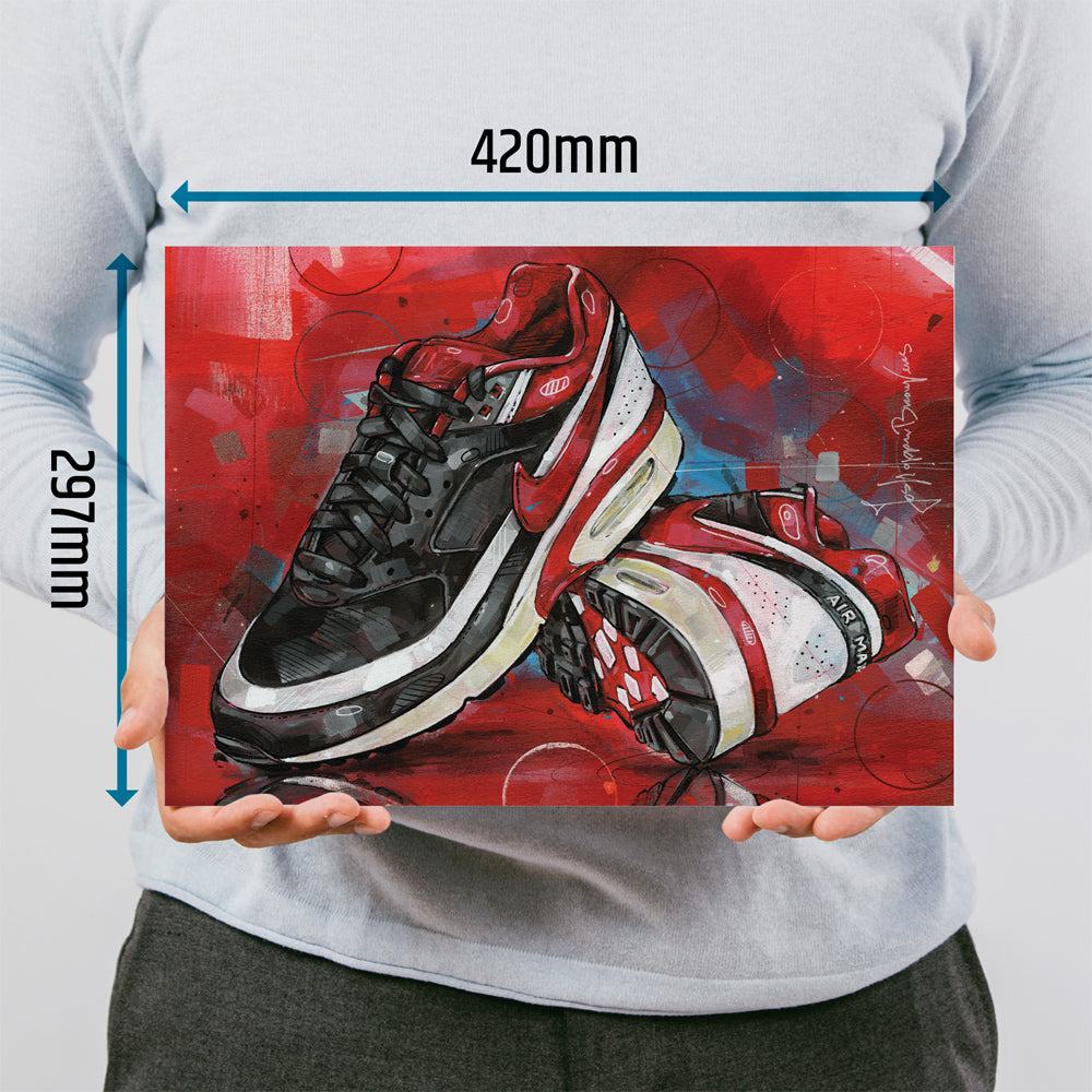 Nike Air Max classic BW varsity red 2 art print
