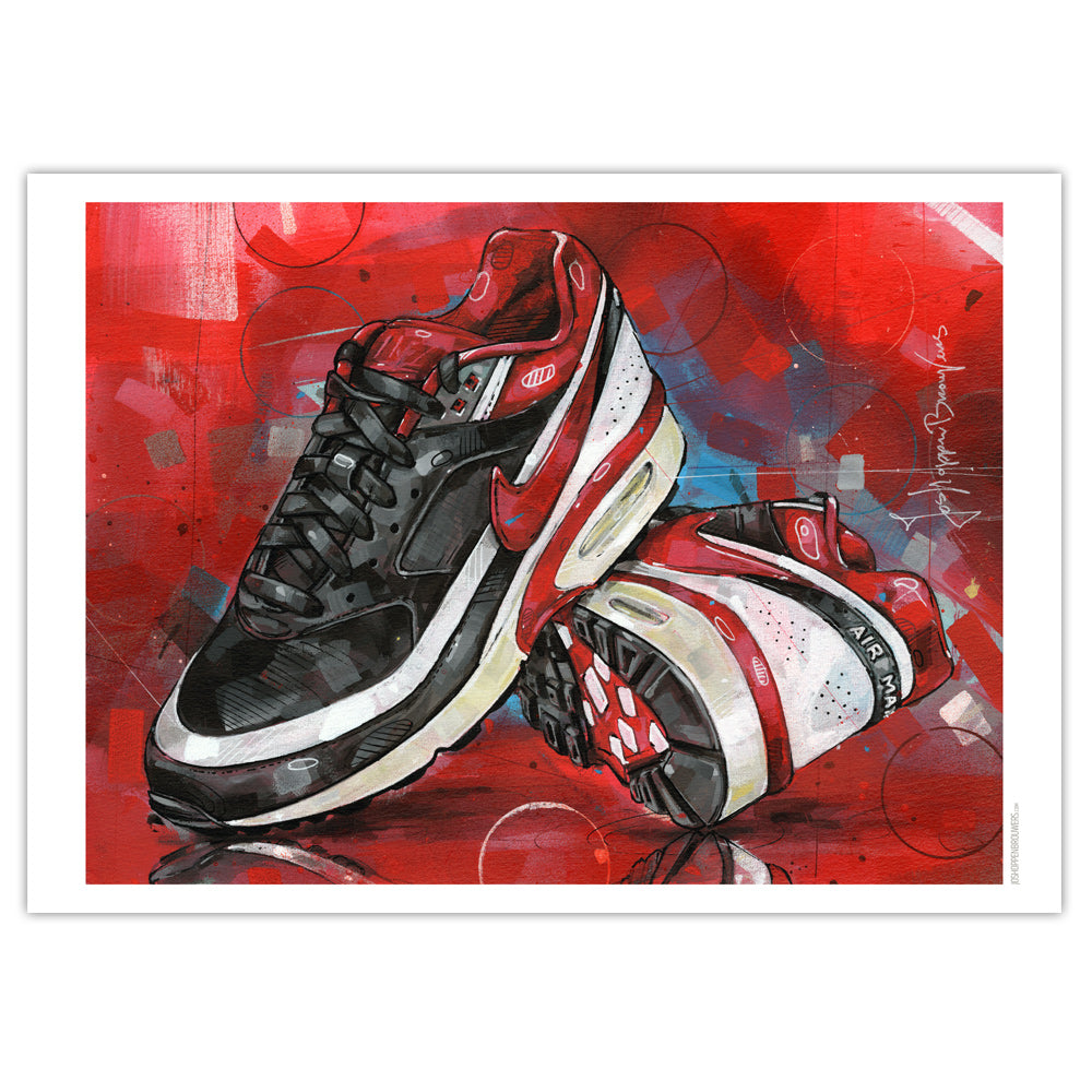 Nike Air Max classic BW varsity red 2 art print