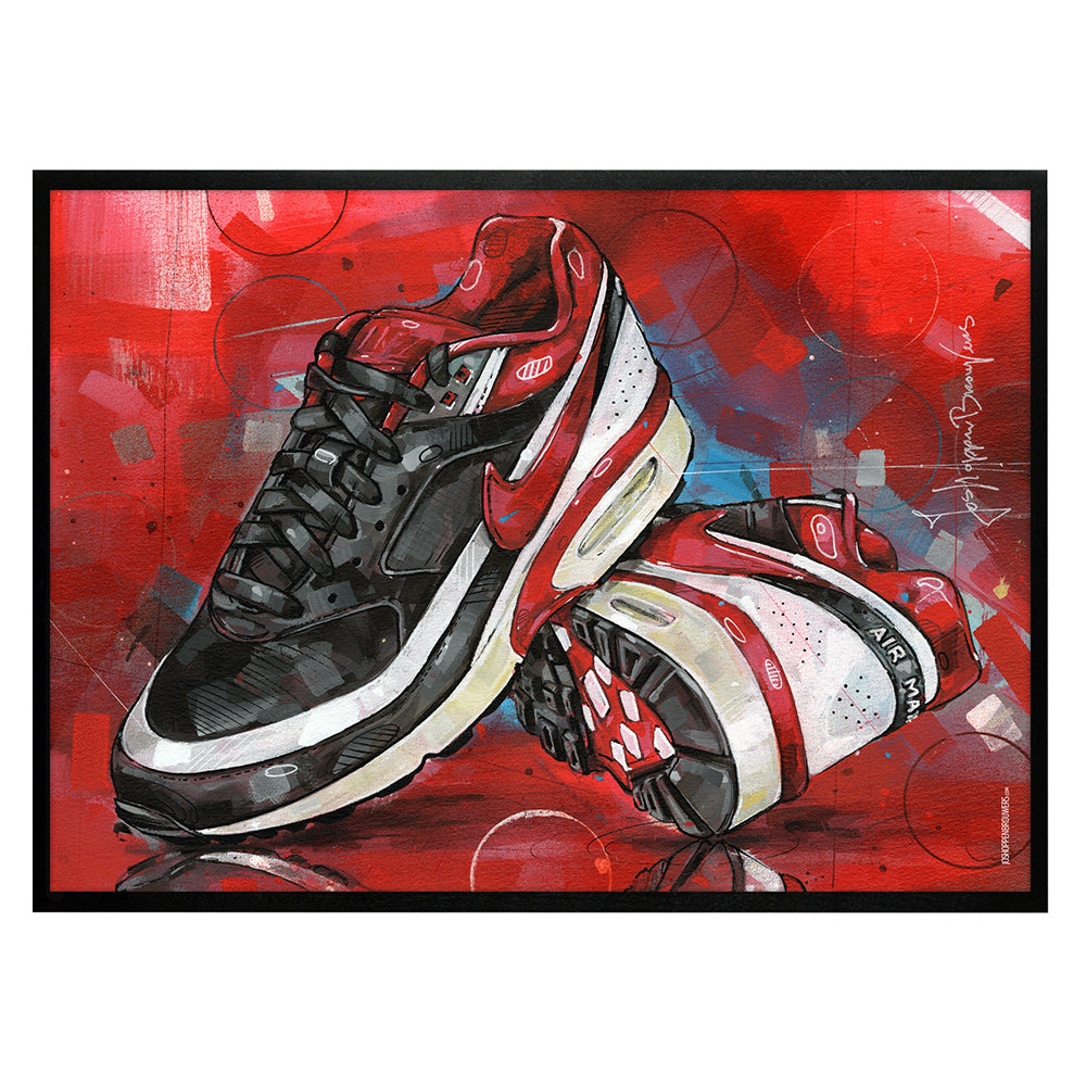 Nike Air Max classic BW varsity red 2 art print