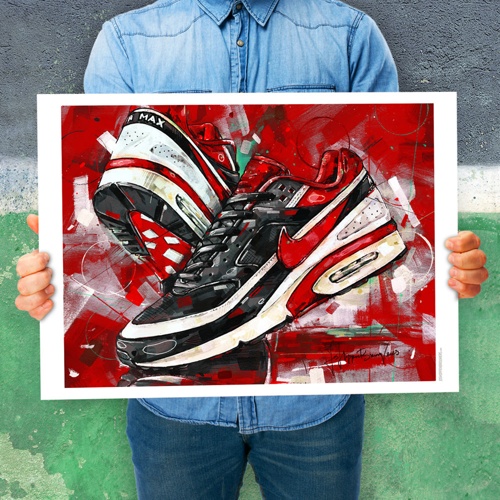 Nike Air Max classic BW varsity red estampado 70x50 cm