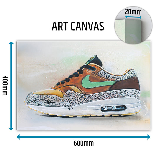 Nike Air Max 1 atmos safari green Leinwand 60x40 cm