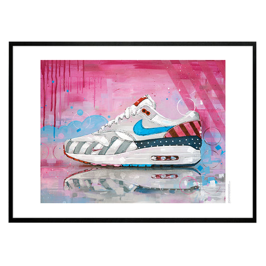 Nike Air Max 1 Piet Parra print 70x50 cm - framed & signed