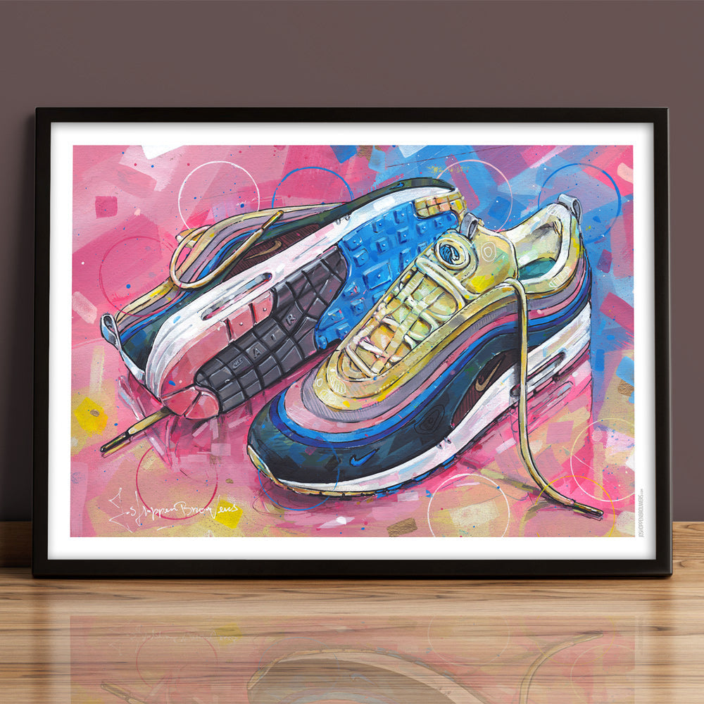 Nike Air Max 1 Sean Wotherspoon estampado 70x50 cm - enmarcado y firmado