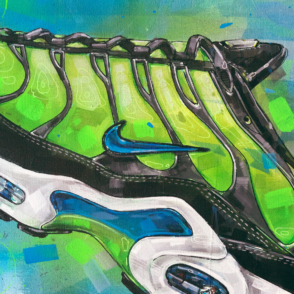 Nike Air Max TN plus estampado 70x50 cm - enmarcado y firmado