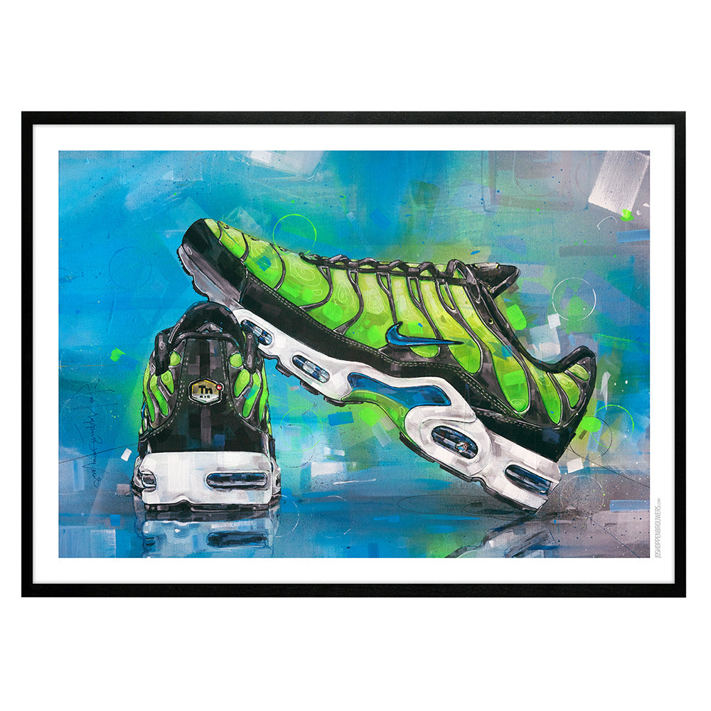 Nike Air Max TN plus Druck 70x50 cm - gerahmt und signiert