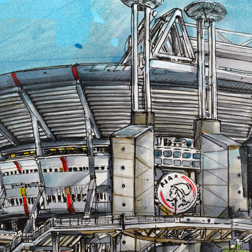 Amsterdam soccerstadium canvas 60x40 cm