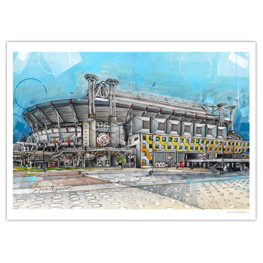 Amsterdam voetbalstadion print