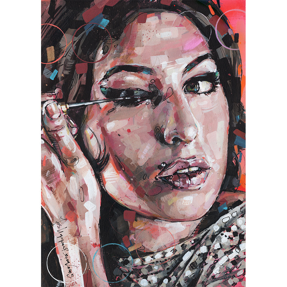 Amy Winehouse painting 29,7x42 cm