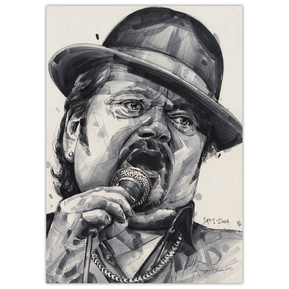 André Hazes 01 imprimé 29,7x42 cm (A3) - encadré et signé