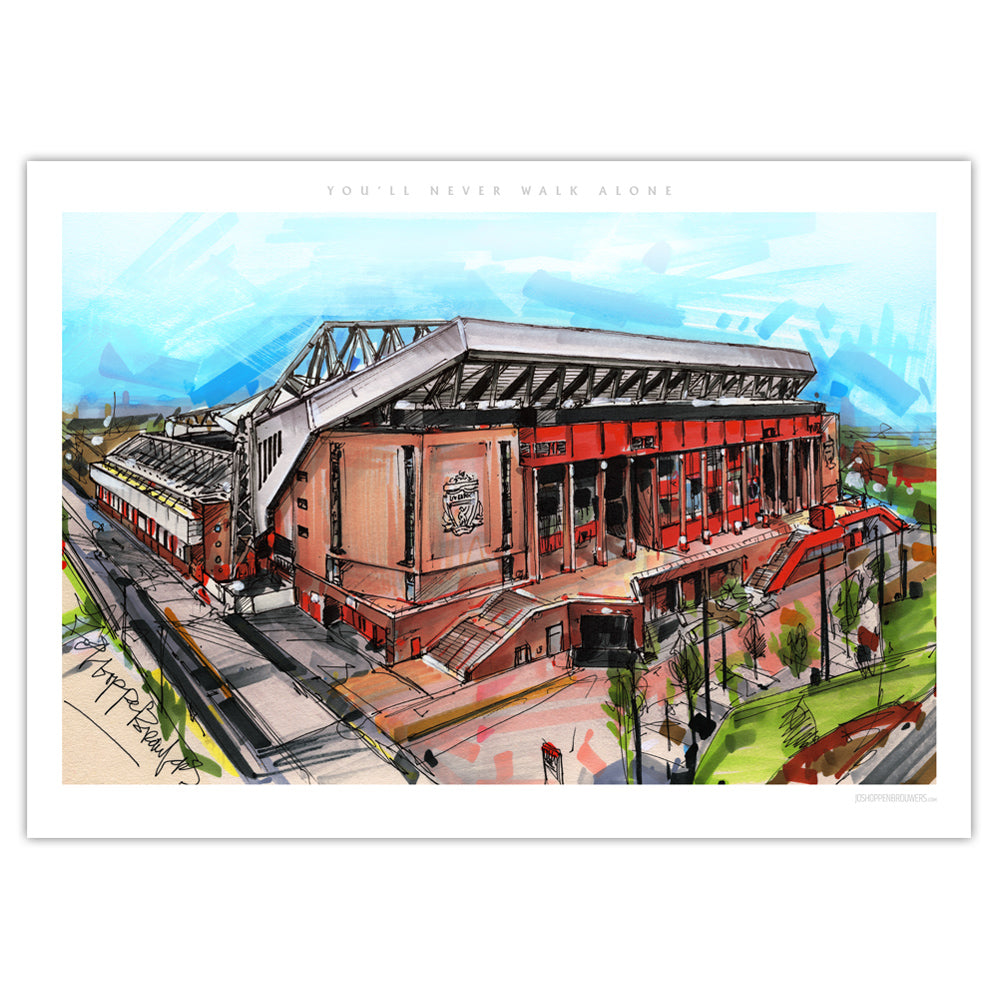 Liverpool soccerstadium print 70x50 cm