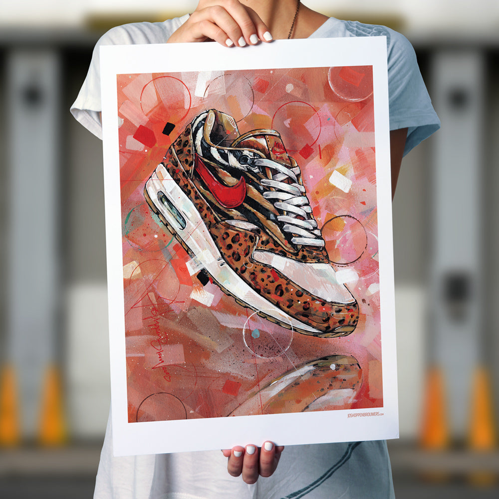 Nike Air Max 1 Animal pack 1.0 print 50x70 cm - ingelijst & gesigneerd