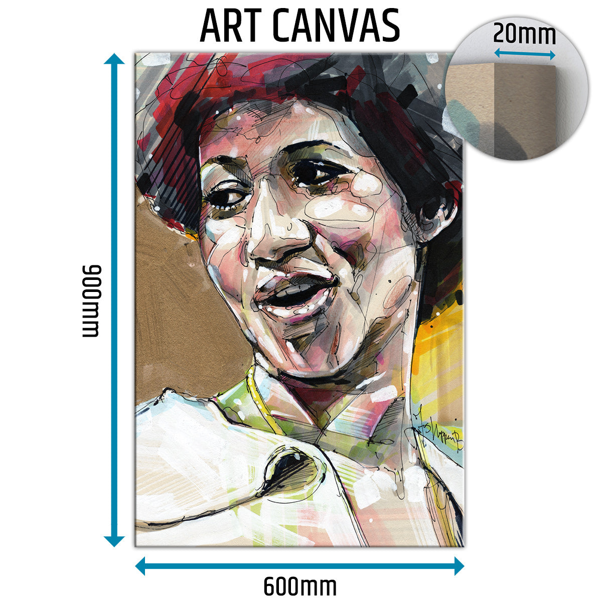 Aretha Franklin canvas