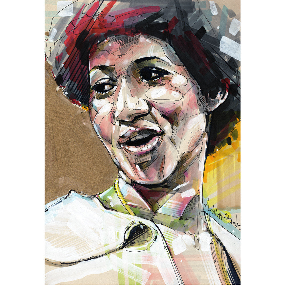 Aretha Franklin lienzo 40x60 cm