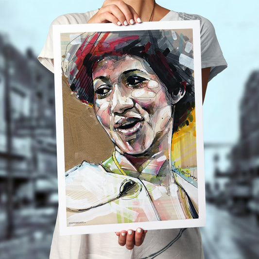 Aretha Franklin imprimé 50x70 cm