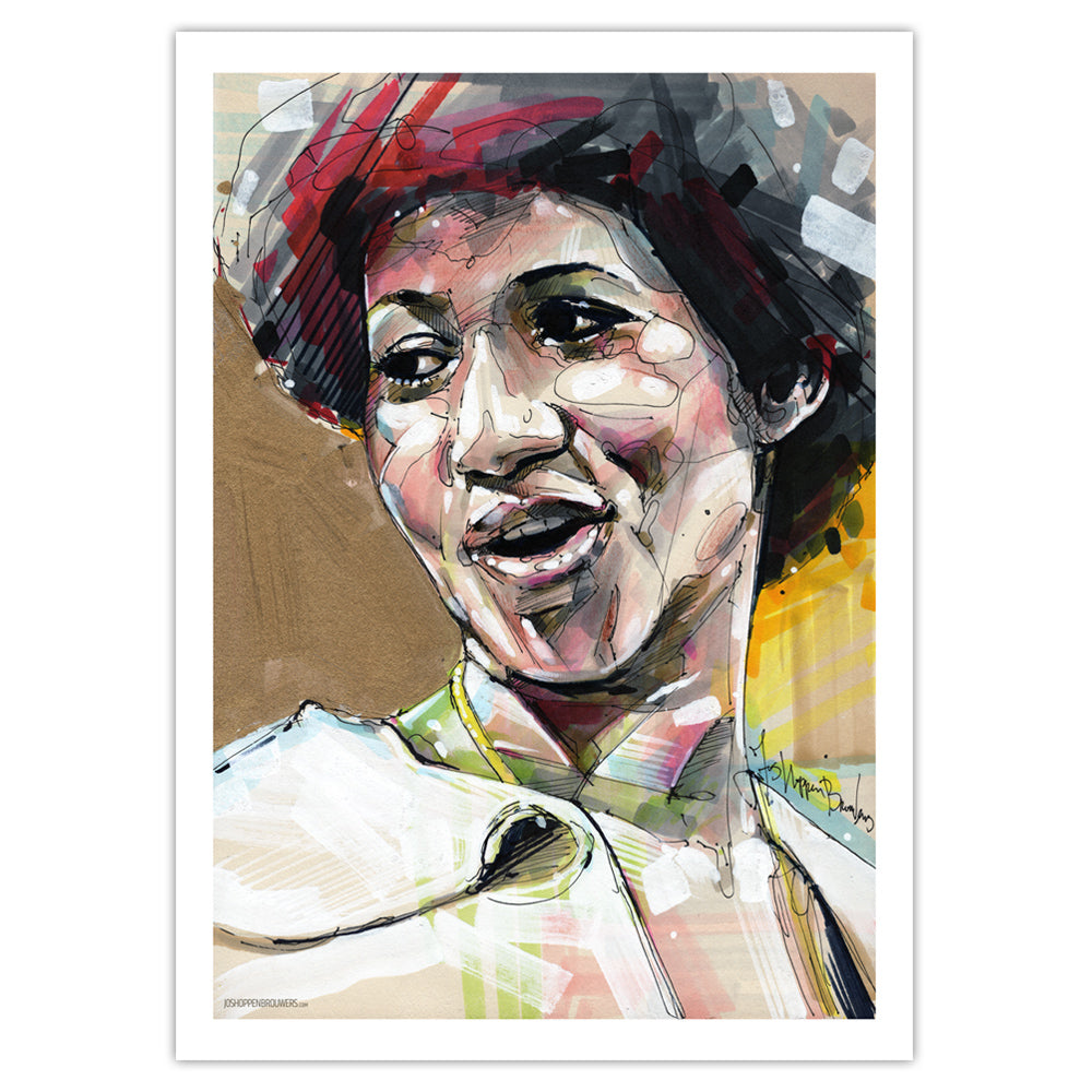 Aretha Franklin print 50x70 cm