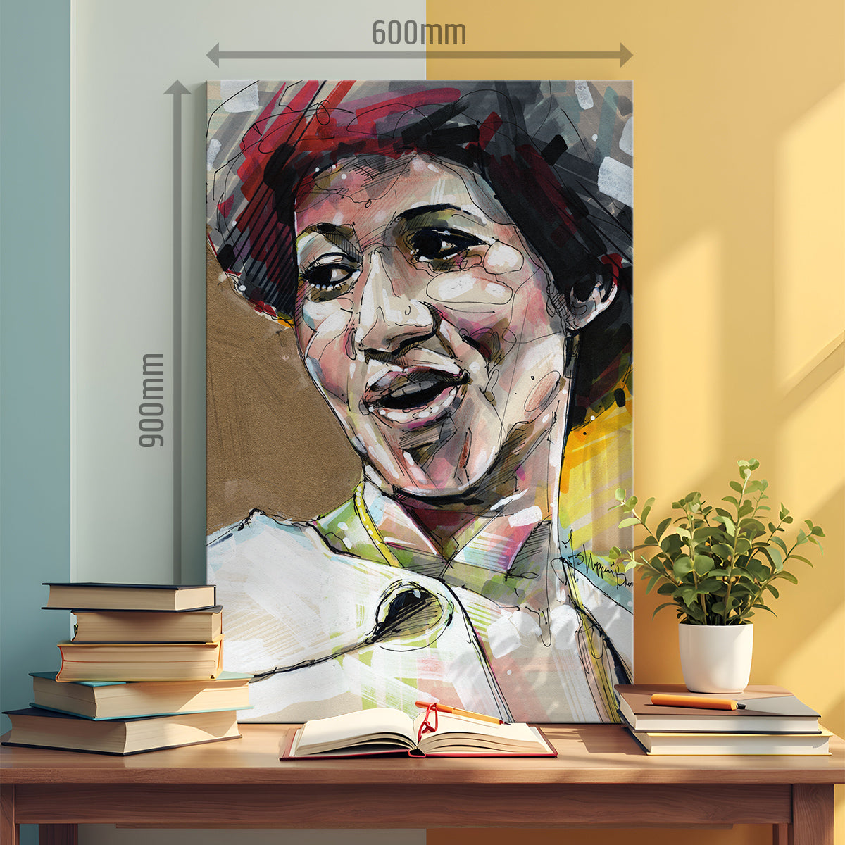 Aretha Franklin canvas