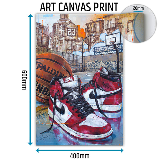 Nike Air Jordan 1 basketball Chicago Leinwand 40x60 cm