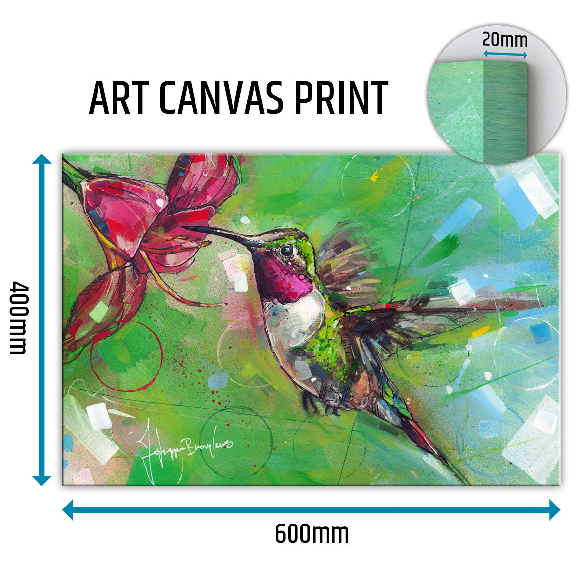 Hummingbird canvas 60x40 cm