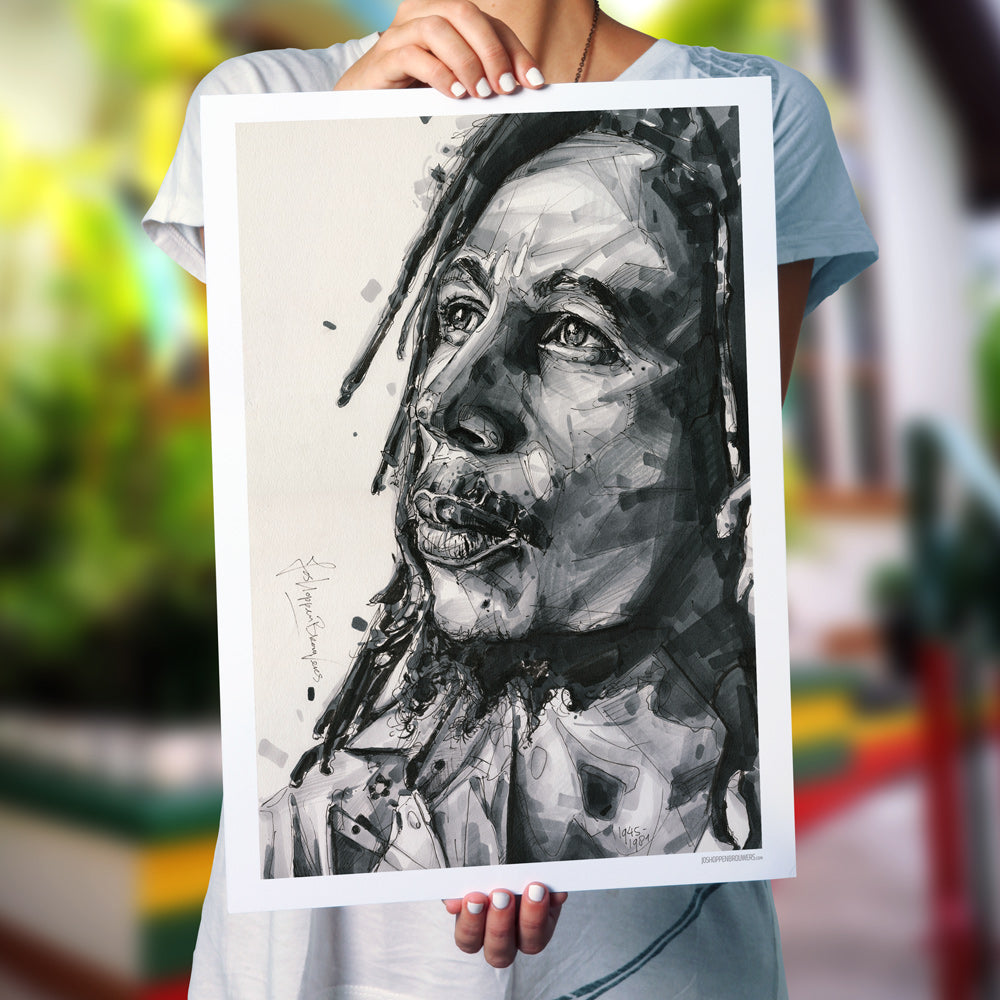 Bob Marley 03 estampado 50x70 cm