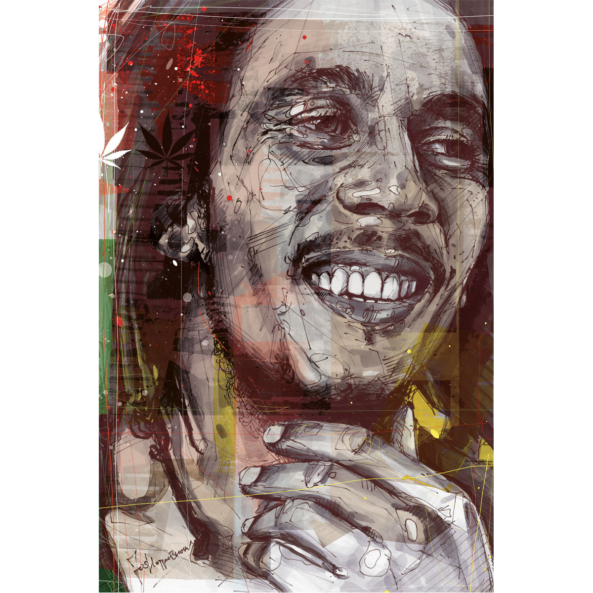 Bob Marley 01 toile 40x60 cm