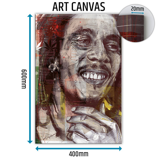 Bob Marley 01 canvas 40x60 cm