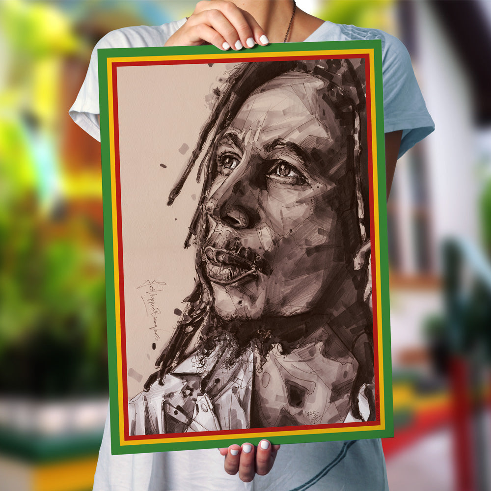 Bob Marley 02 estampado 50x70 cm