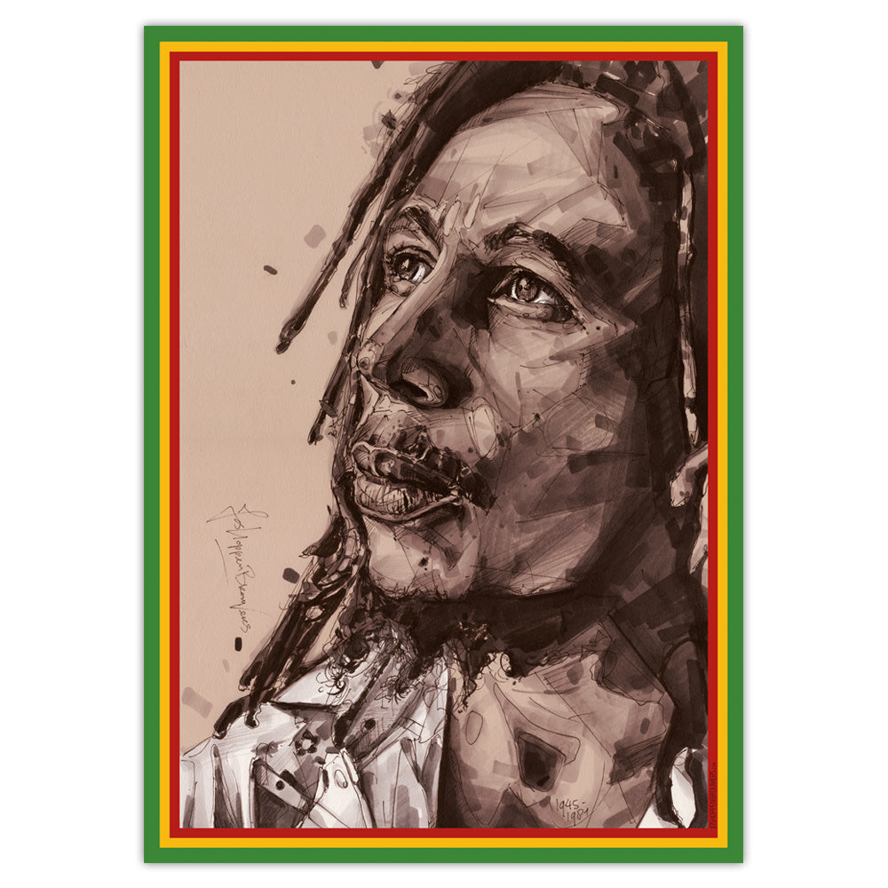 Bob Marley 02 estampado 50x70 cm