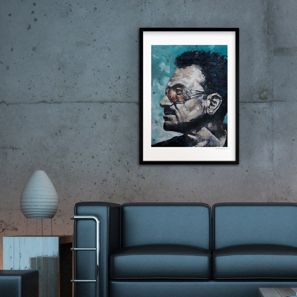 Bono U2 print 50x70 cm