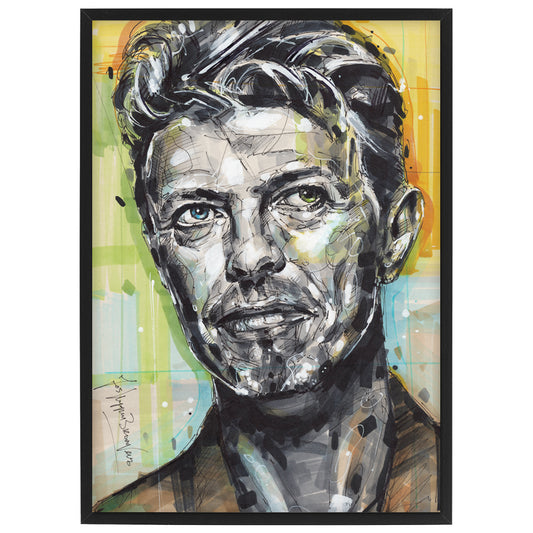 David Bowie 02 print 29,7x42 cm (A3) - ingelijst & gesigneerd