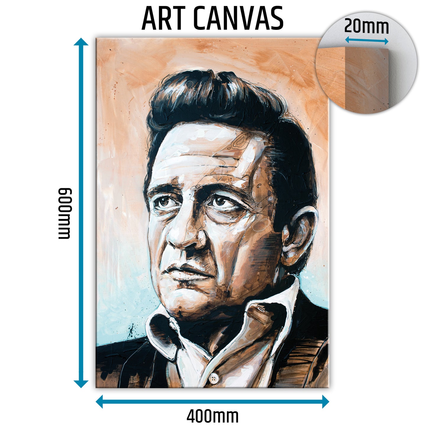 Johnny Cash 01 canvas 40x60 cm