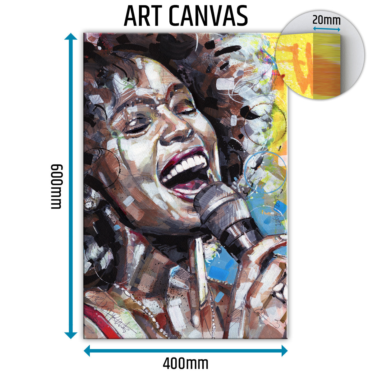 Whitney Houston canvas 40x60 cm