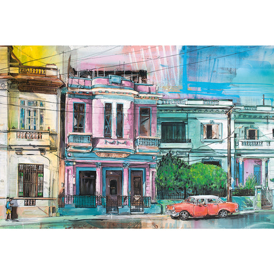 Havana Stadt Malerei 150x100 cm
