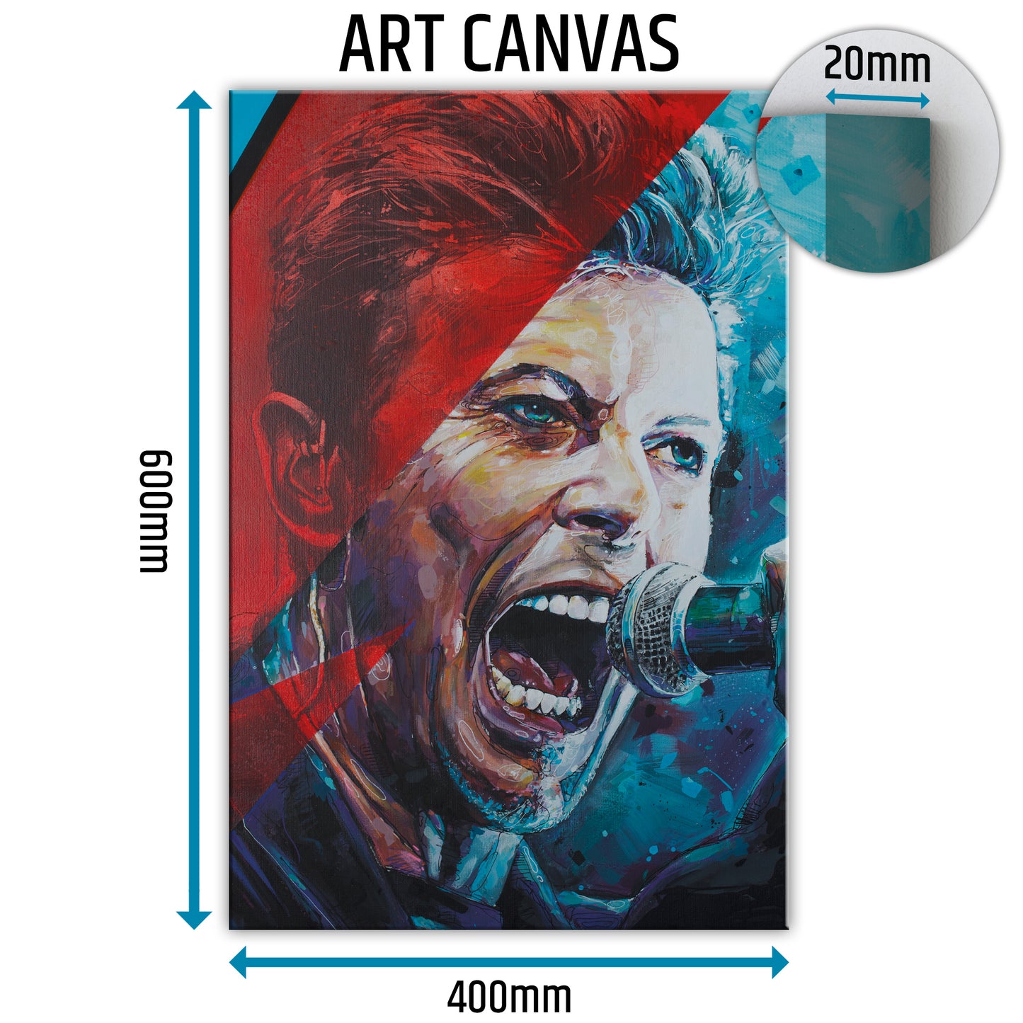 David Bowie 01 Leinwand 40x60 cm